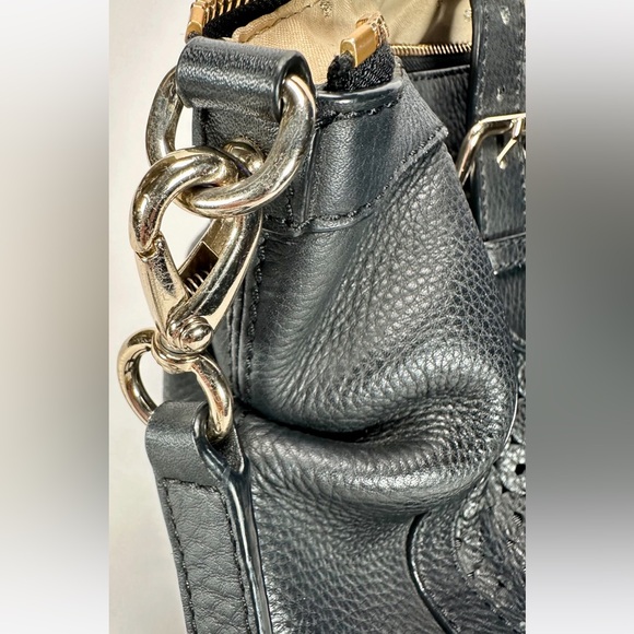 Kate Spade Mercer Isle Small Sloan Black Genuine Leather Satchel Shoulder Bag - Picture 11 of 16